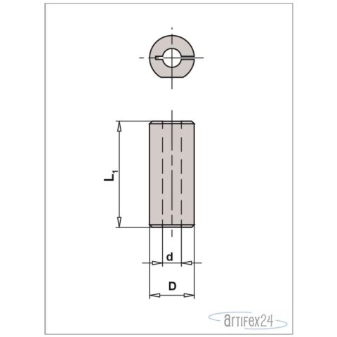 Geschlitzte Spannhülse 6mm/10mm L23