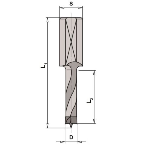 AKE Dübelbohrer 8,2X35/70 S10X30 Z2 HW L - 10024203