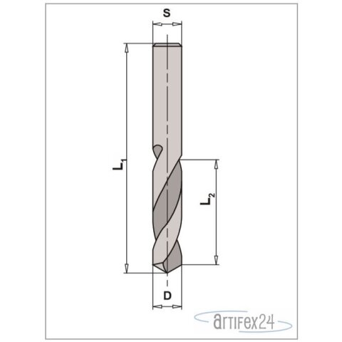 AKE Spiral- und Sonderbohrer 3X27/46 S3 Z2 VHW R - 10005252