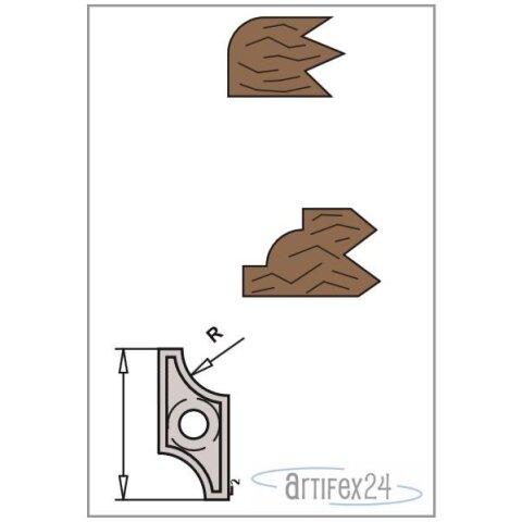 AKE HW-Abrundmesser 19,4X9X1,5 Z2 R3 - 10007048
