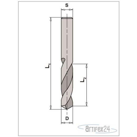 AKE Spiral- und Sonderbohrer 3X27/46 S3 Z2 VHW L - 10005251