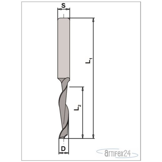 WASSERSCHLITZFRÄSER 5x40x100mm Z1