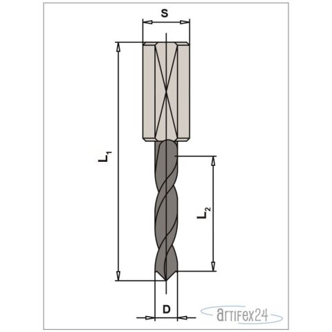 AKE VHW-D&Uuml;BELBOHRER 3x16x57,5mm R - 40015835
