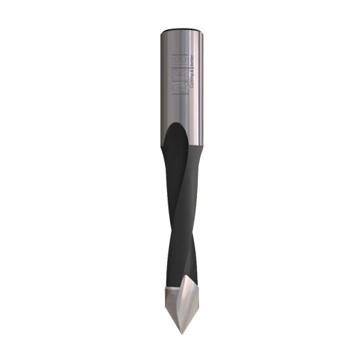 AKE 5,1mm HW Durchganglochbohrer mit 60° Dachspitze 5,1x25/57,5mm S10x25 rechts