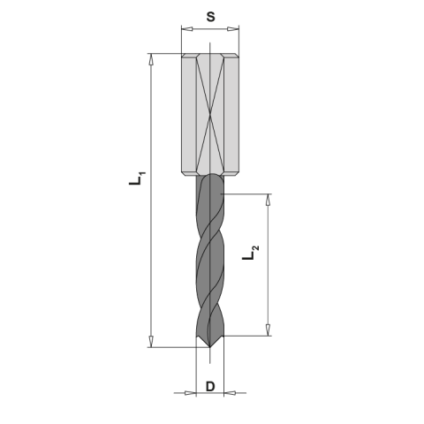 AKE VHW Extreme Dübelbohrer 8x22/57,5 S10x25 Z2 Links