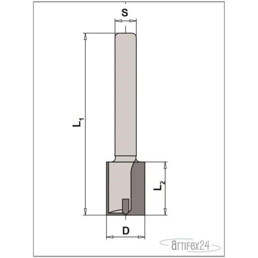 AKE HW Nutfräser Z2 HW 10x20mm S=6mm