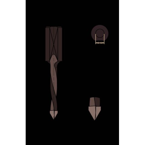 AKE 4.5mm drill for through hole with carbide 60°...