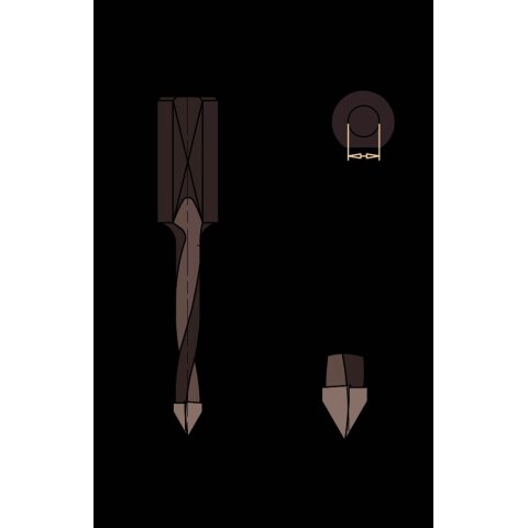 AKE 7mm drill for through hole with carbide 60°...
