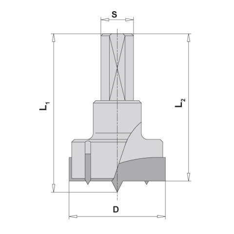 AKE HW Zylinderkopfbohrer 15X55,5/57,5 S10 Z2/2 Links