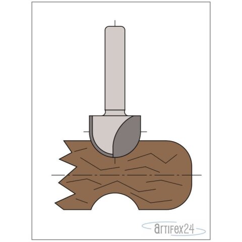 AKE HOHLKEHLFRÄSER Z2 HW 12,7mm - 10003942