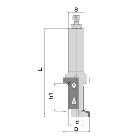AKE HW-Wechselmesser Fase 45 Grad OBEN