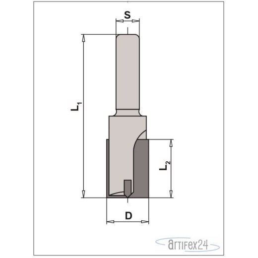 AKE Nutfräser Z2 HW 7x15mm S=10x35mm