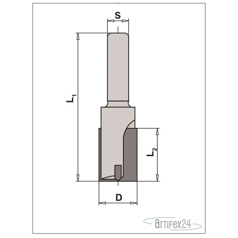 AKE HW Nutfräser 10X23/70 S10 Z2 HW R