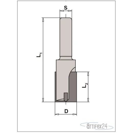 AKE HW Nutfräser Z2 HW 9x20mm S=10x35mm