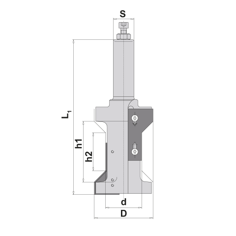 AKE HW-Wechselmesser Fase 45 Grad UNTEN