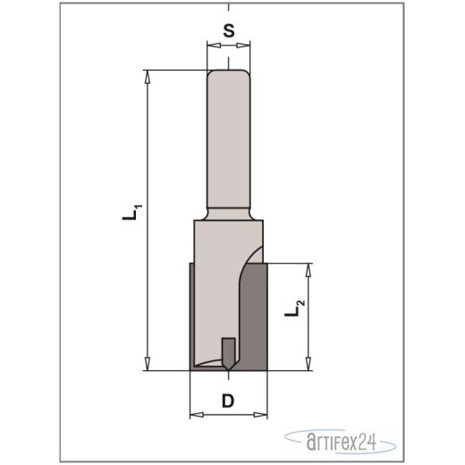 AKE Nutfräser Z2 HW 14x35mm S=12x50mm