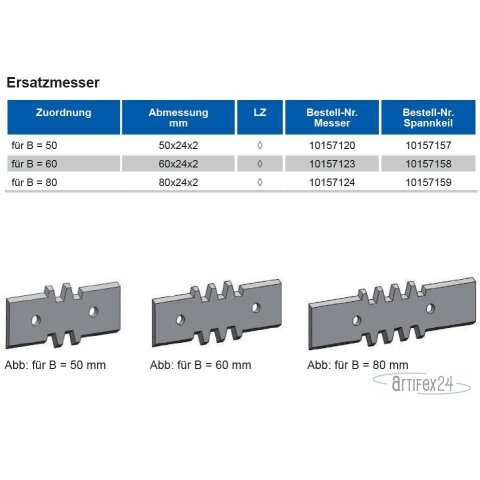 AKE Messer 50X24X2,0  HW