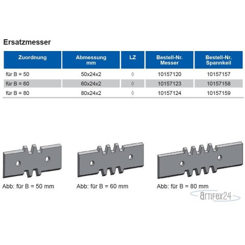 AKE Messer 60X24X2,0  HW - 10157123