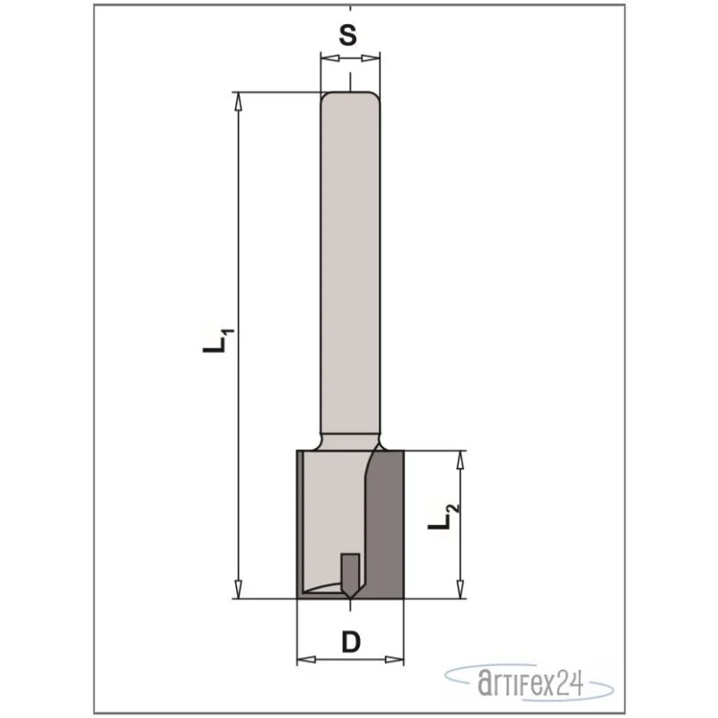 AKE HW Nutfräser Z2 HW 30x16mm S=8mm