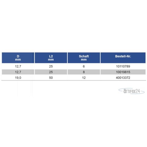 BÜNDIGSCHAFTFRÄSER WP 19x48x100 Z2