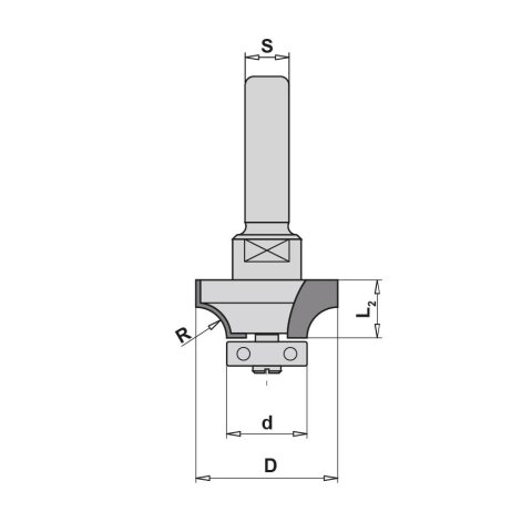 AKE R12,70mm Abrundfräser "24620-5" Z2 HW...