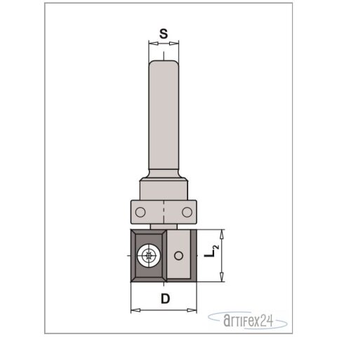 BÜNDIGFRÄSER Z2 HW-WP 22x20mm