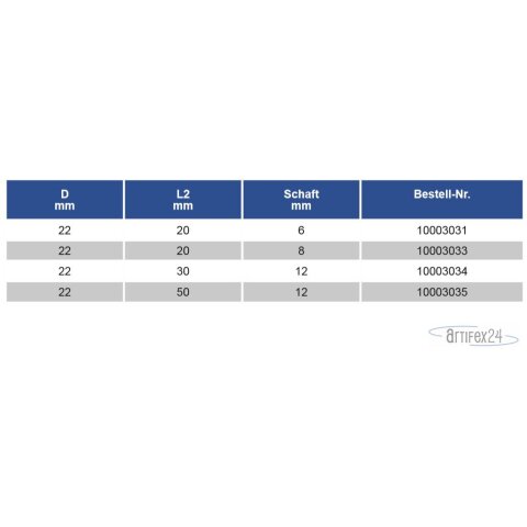 AKE Bündigfräser Z2 HW-WP 22x30mm