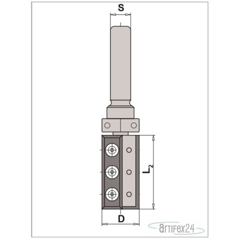 BÜNDIGFRÄSER Z2 HW-WP 22x30mm