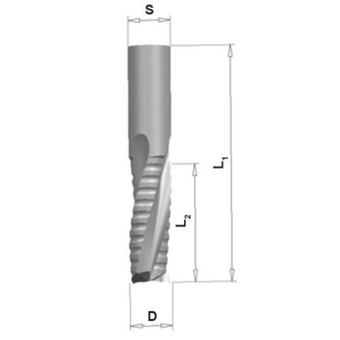 AKE VHW Schrupp-Schlichtfräser 10x25/70 S10 Z2 Rechst PLT Beschichtung