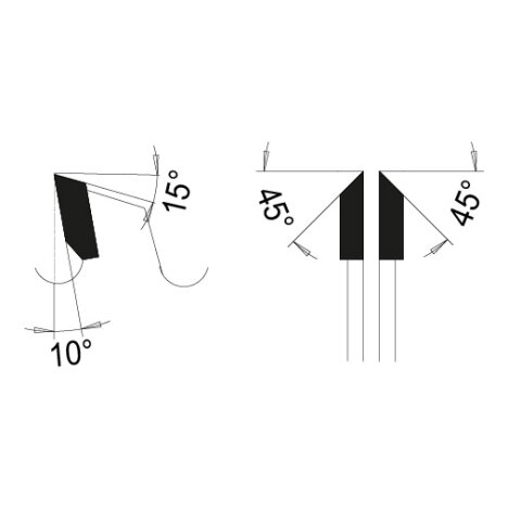 AKE 92mm HW Fasenkreissägeblatt für Glasleisten 92x3,00/2,50x30mm Z24 E links