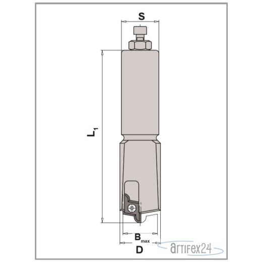 AKE Messerträger für HW-Profil 27X23/69 S12X40 Z1 HW R - 10003231