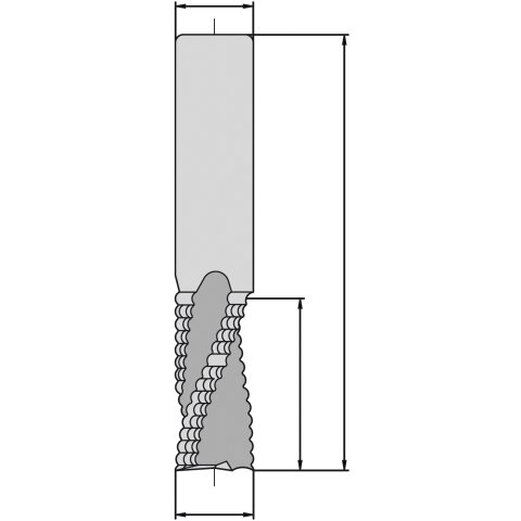 AKE 16mm VHW Schruppfräser 16x55/110mm Z2 S16 Rechts positiv