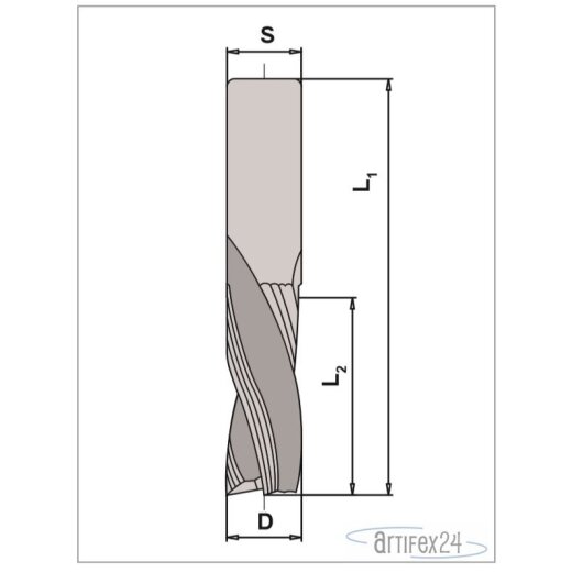 AKE 16mm VHW Schlichtfräser Z2 negativ 16x55/110mm S16mm rechts