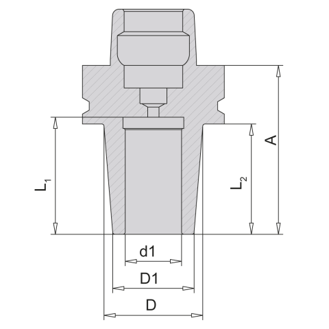 AKE 25mm HSK-F 63 Shrink chuck 25x52/120mm