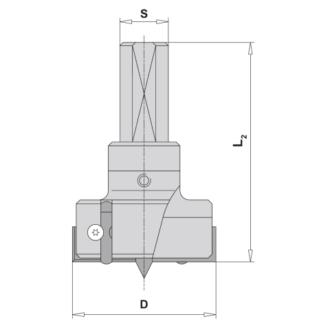 AKE HW Zylinderkopfbohrer WP 30/70 S10X30 Z2/2 HW Rechts
