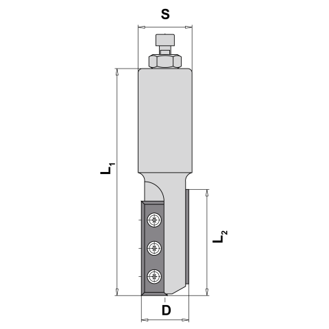 AKE WP - Nut-Schaftfräser Z2 mit Einbohrschneide 18X55/125 S20 HW Links