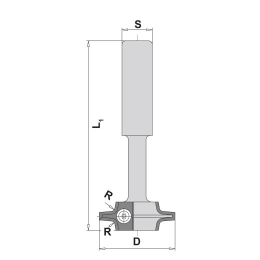 AKE Abrundfräser HW-WP Z2 D40 R2
