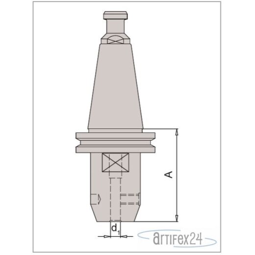 AKE Weldonaufnahme SK40 D20 A 63