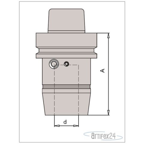 AKE Hydro-Dehnspannfutter HSK-F 63 d=25 A=85