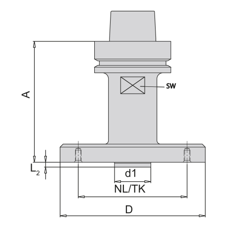 AKE Kreissägeblattaufnahme HSK63F D60 A80