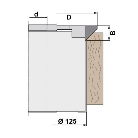 AKE Fasefräser WP 145x16x40mm Z4 HW Rechtslauf MEC