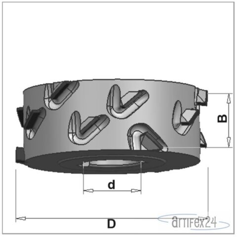 AKE Diamant (PKD) Fügefräser "Homag" 125x34mm b=30mm/DKN Z3+3 Symetrisch