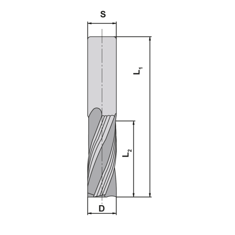 AKE VHW Schlichtfräser 20X60/120 S20 Z3 VHW RL/RD...