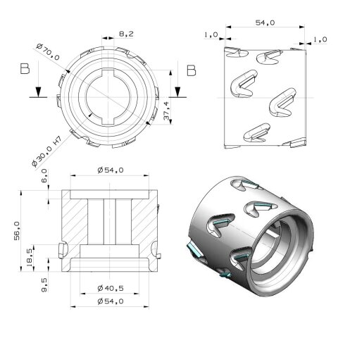 AKE 70mm diamond (PCD) Pre milling cutter "Cutting...