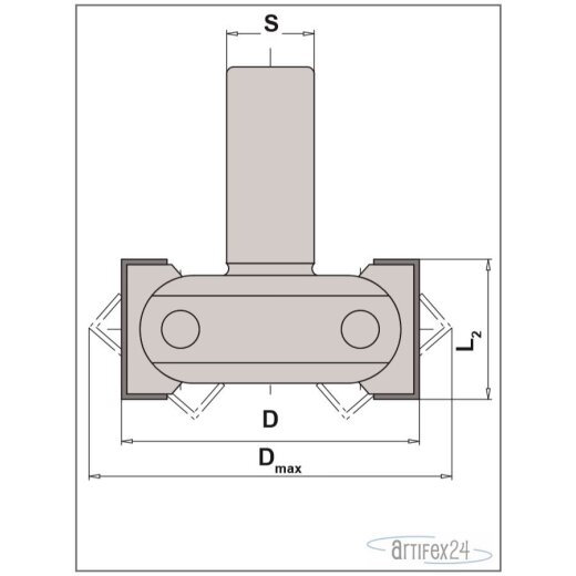 AKE WP-Schwenkmesserkopf 110X50/134 S25X55 Z2 HW R