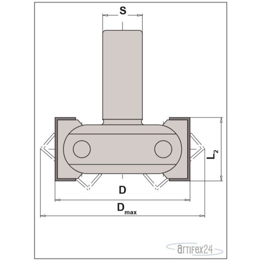 AKE WP Schwenkmesserkopf WP 110X50/134 S25X55 Z2 HW R - 10156538