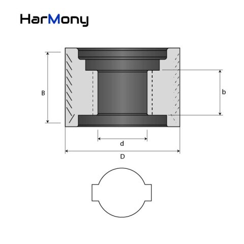 AKE 70mm Diamant (PKD) Fügefräser "Harmony" 70x54x30mm rechts HolzHer