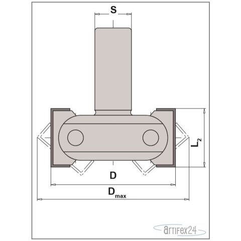 AKE WP-Schwenkmesserkopf 110X50/134 S20X55 Z2 HW R -...