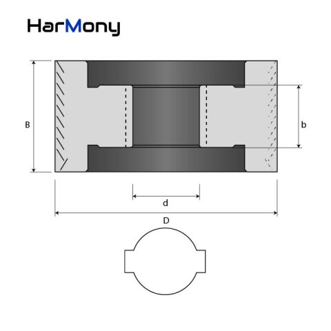 AKE 100mm Diamant (PKD) Fügefräser "Harmony" 100x63x30mm rechts HolzHer