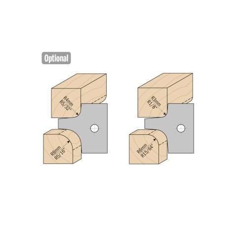 CMT Multi-Radienfräser bis R10 mm R = 5/10; D = 113 mm; B = 35 mm - C694.003.35